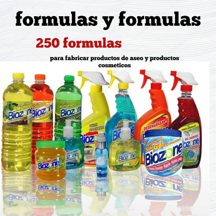 Formulas para fabricar productos de limpieza